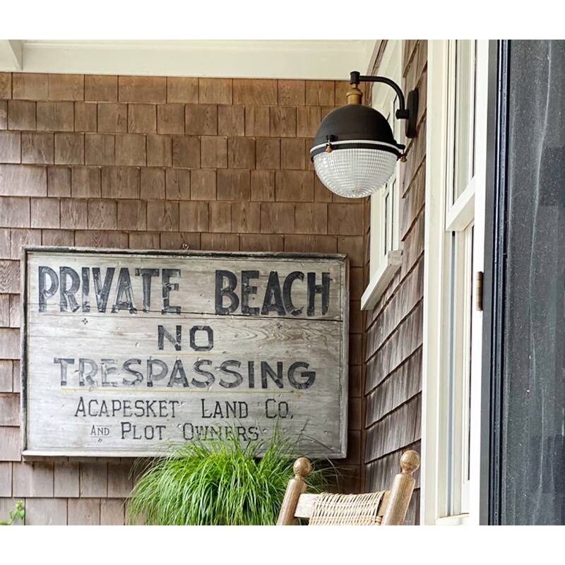 Maxim Portside Single Light 14" Prismatic Glass Outdoor Wall Sconce