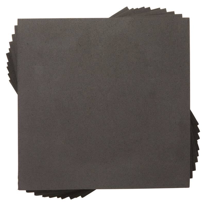 Bright Creations 10 Pack 10mm Black EVA Foam Sheets for DIY, Cosplay, 56g/cm³ Density, 9.6 x 9.6"