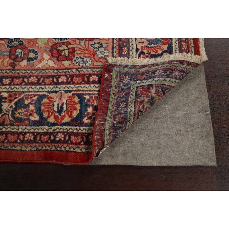 Antique Floral Traditional Mahal Persian Area Rug Handmade Wool Carpet - 7'10" x 11'1"