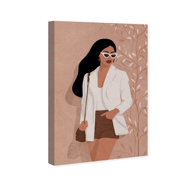 Wynwood Studio Fashion and Glam Passing by Pink and Modern & Contemporary Wall Art Canvas Print