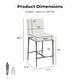 preview thumbnail 2 of 24, 247 Shop At Home Lalia Modern Hammered Metal Square Back Counter Height Dining Chair