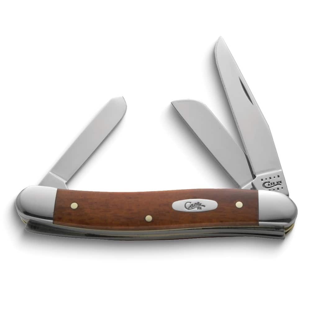 Curata Case Brown Smooth Chestnut Bone Handle Medium Stockman Knife with Tru-Sharp Stainless Steel Blades
