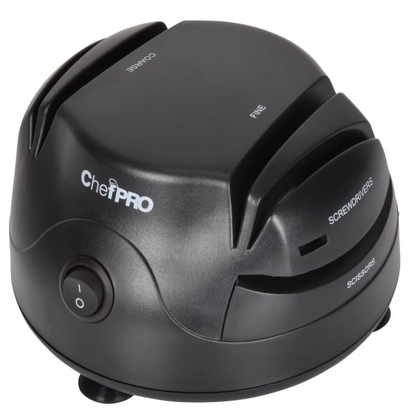 slide 2 of 8, Chef PRO Compact 3-in-1 Electric Knife Sharpener System, Black N/A