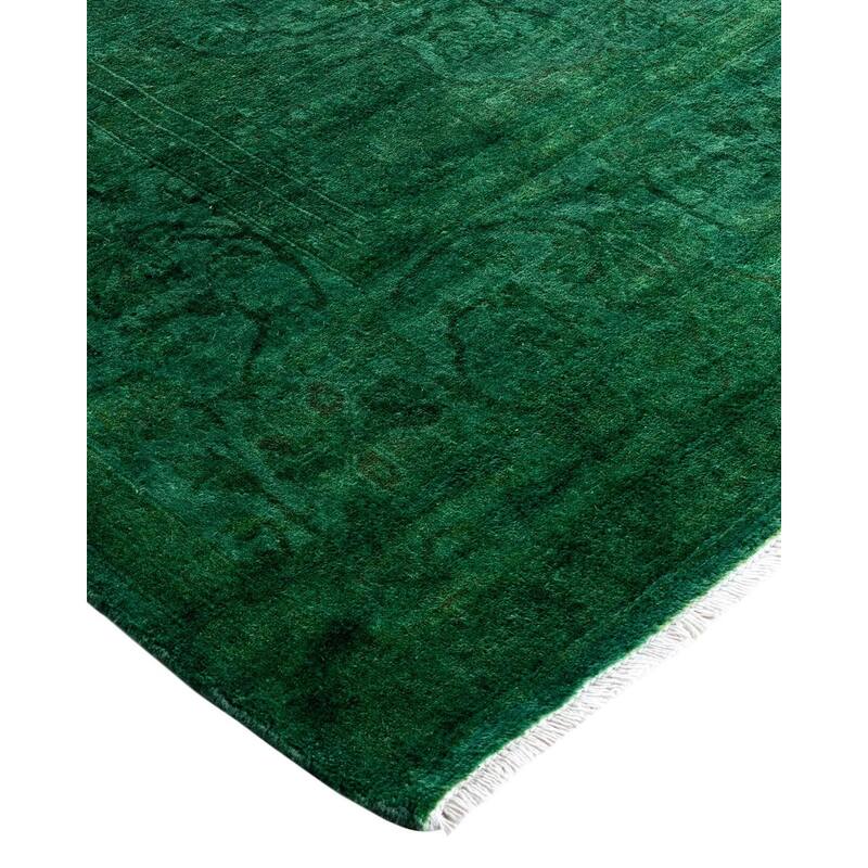 Contemporary Overdyed Wool Hand Knotted Area Rug - 4' 7" x 7' 1"
