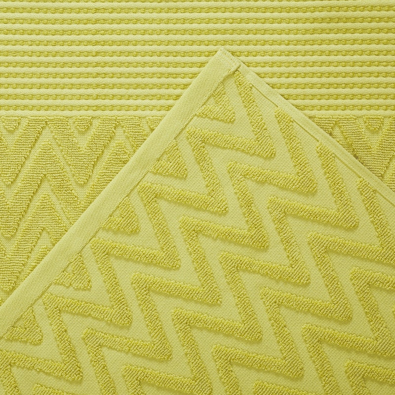 Superior Chevron Zero Twist Solid and Jacquard Cotton 6 Piece Towel Set