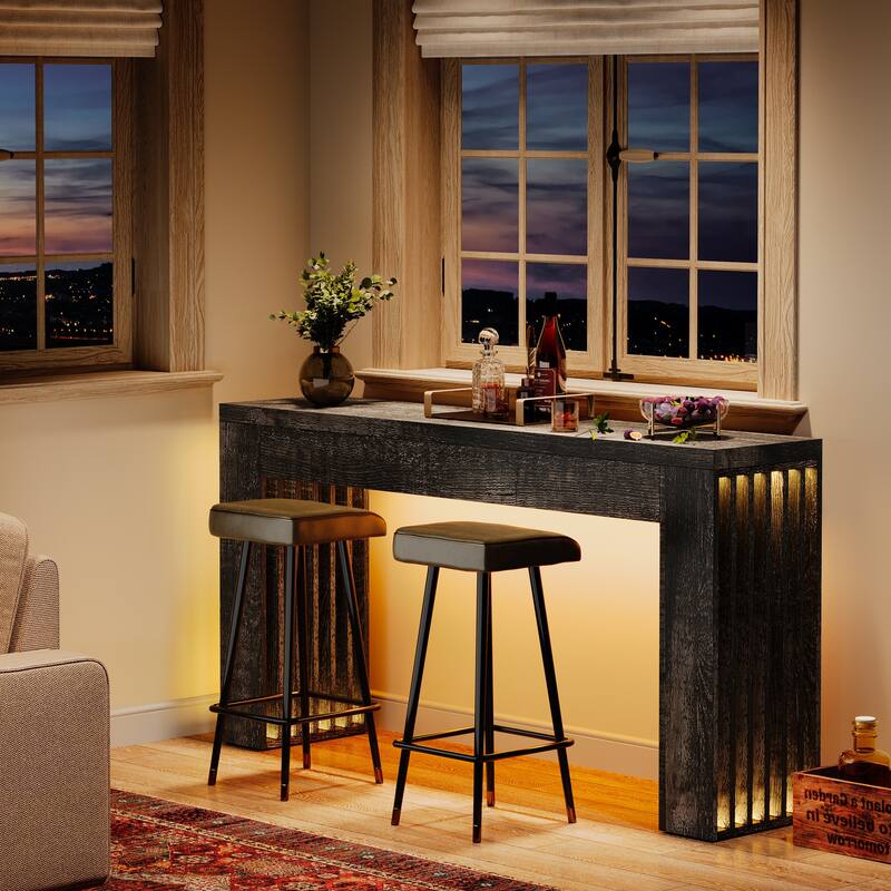 59-Inch Console Table for Living Room, Farmhouse Entryway Table