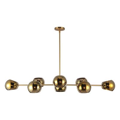 Alora Lighting LP548848CP Willow 8 Light 48" Wide Linear Chandelier