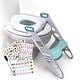 preview thumbnail 1 of 3, Mommy's Helper Cushie Step Up Deluxe Padded Potty Seat with Step Stool, Stickers, and Potty Chart - Teal/ White