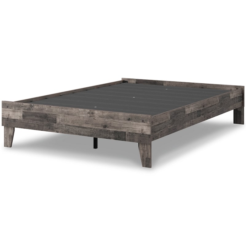Signature Design by Ashley Neilsville Weathered Woodgrain Platform Bed