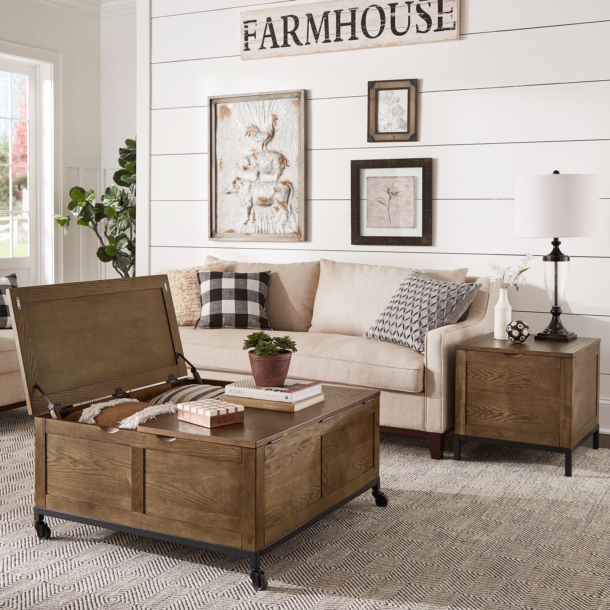 Square trunk online coffee table