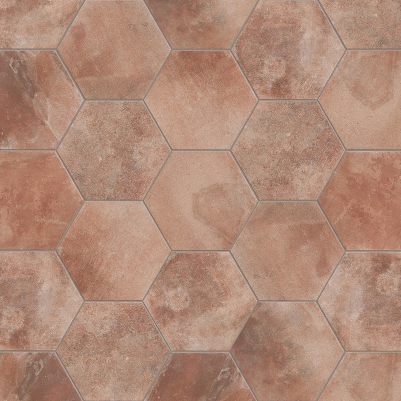 Merola Tile Americana Boston Hex North 11" x 12-3/4" Porcelain Floor and Wall Tile