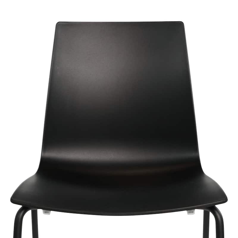 Furnish Theory Aero-S Pro Indoor/Outdoor Stackable Dining Side Chairs Polypropylene Shell & Powder-Coated Steel Legs (Set of 2)