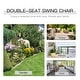 preview thumbnail 7 of 14, Outsunny Steel/Fabric 2-person Outdoor Swing Glider