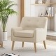 preview thumbnail 20 of 32, Modern Armchair,Tufted Accent Chair with Wood Legs,Comfortable Polyester Upholstery,Button-Tufted Back & Tapered Design