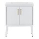 preview thumbnail 27 of 35, Spring Mill Cabinets 30" Darya Bathroom Vanity With 2-Doors, 1 Drawer, and White Sink Top