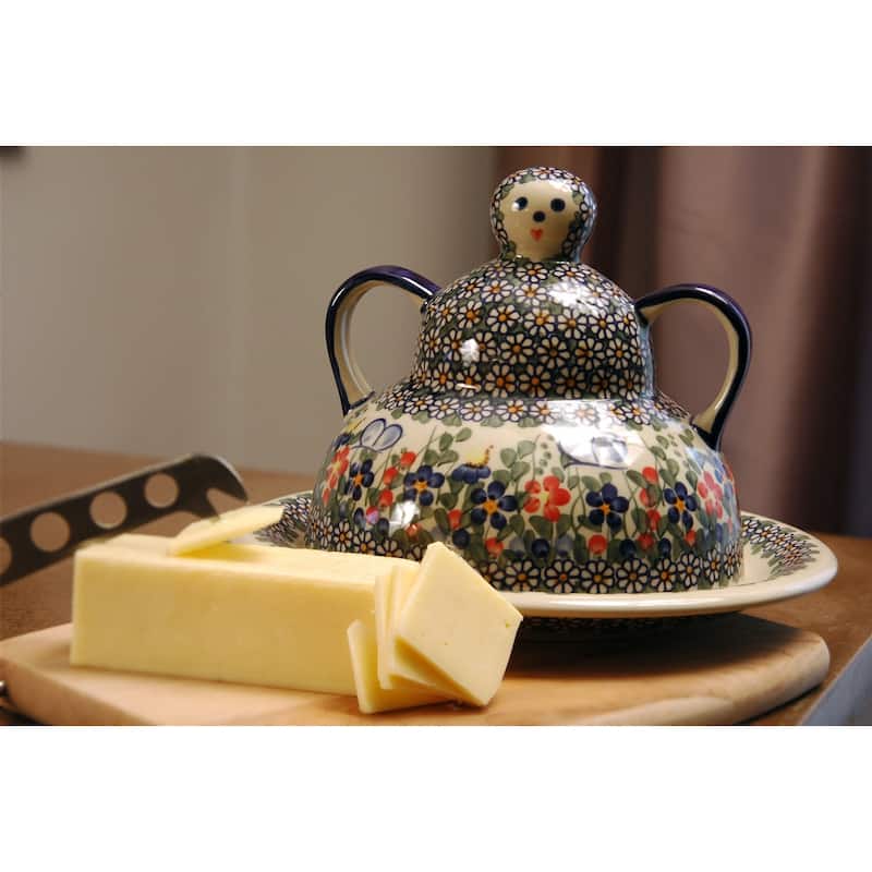 Blue Rose Polish Pottery 91 Vena Cheese Lady
