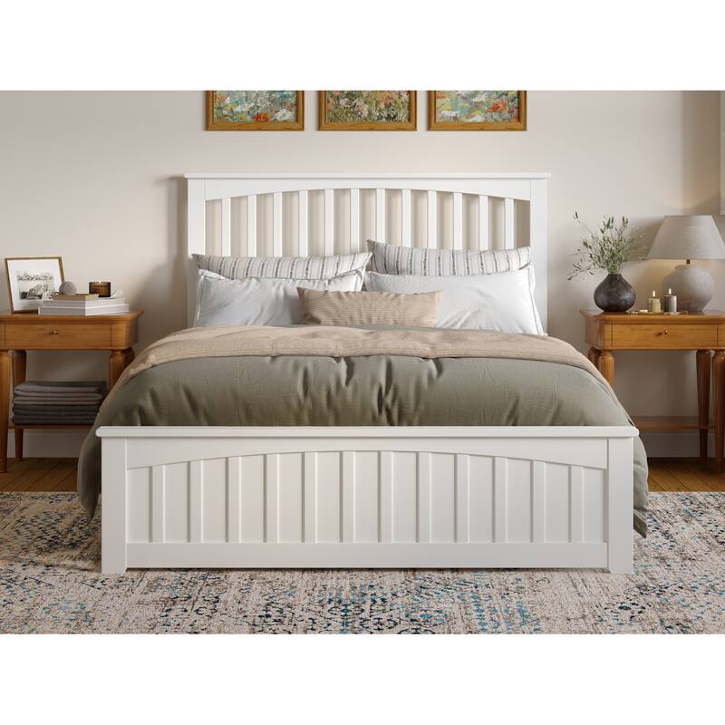 Becket Solid Wood Low Profile Platform Bed with Matching Footboard