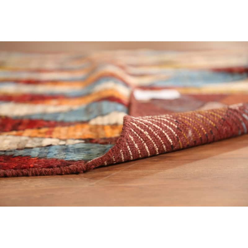 Trellis Moroccan Oriental Area Rug Hand-Knotted Tribal Wool Carpet - 6'9" x 9'5"