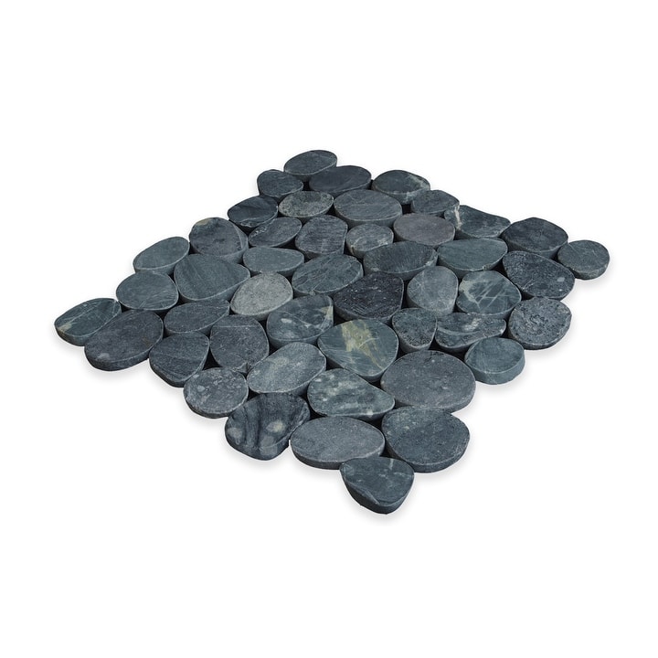 Sliced Pebble 11 in. x 11 in. Mesh-Mounted Mosaic Wall and Floor Tile