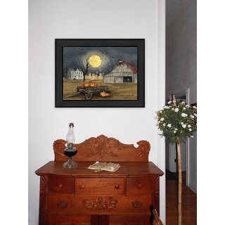 TrendyDecor4U Farmhouse "Spooky Harvest Moon" Framed Print Wall Art by ...