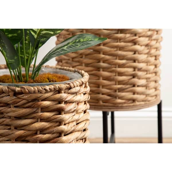Kate and Laurel Wikstrom Woven Planter Set