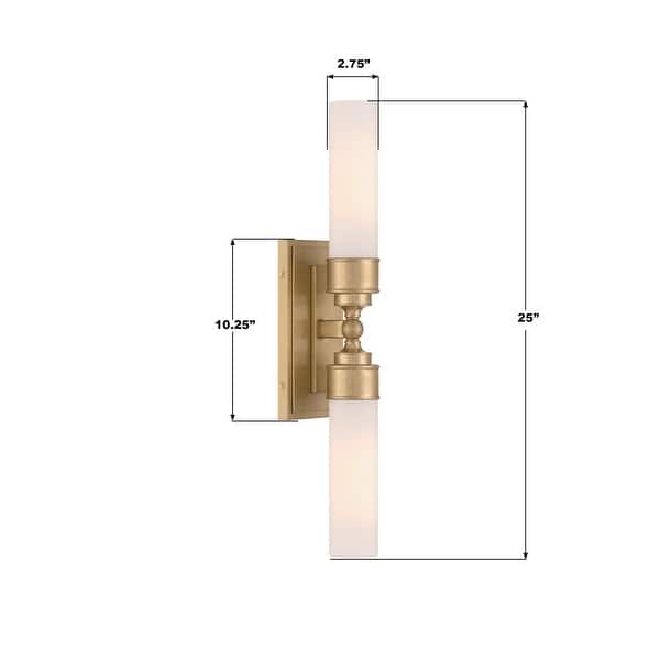 Crystorama Lighting Group WLX-302 Wilcox 2 Light 25" Tall LED Bath Bar