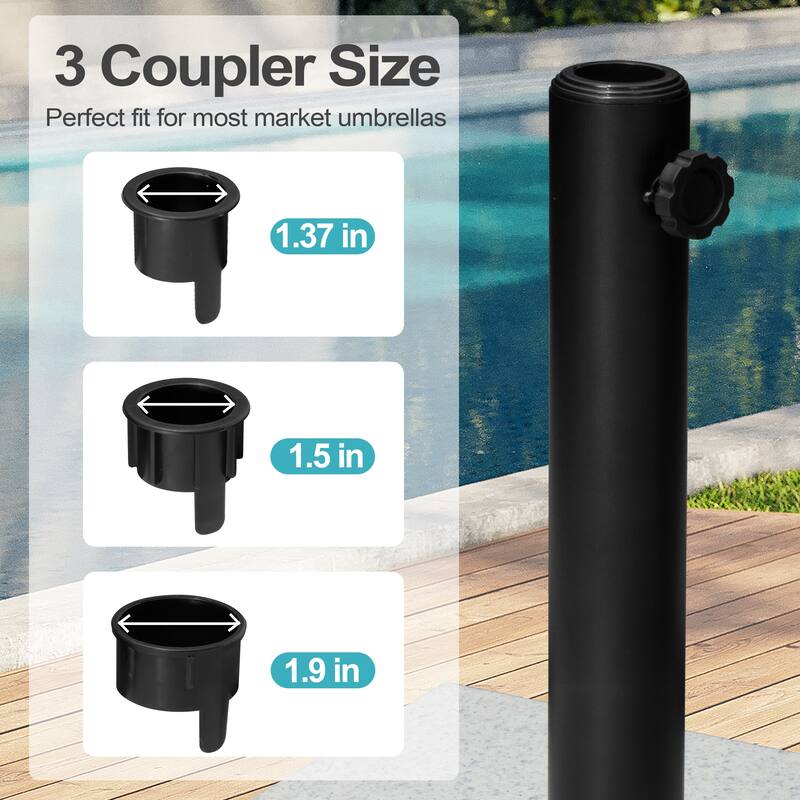 VredHom Outdoor Patio Market Umbrella Square Base Stand