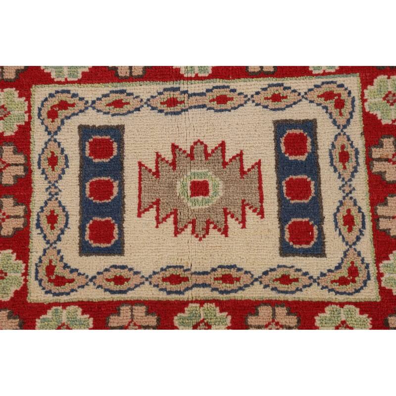 Traditional Oriental Kazak Area Rug Handmade Wool Carpet - 6'5" x 9'2"