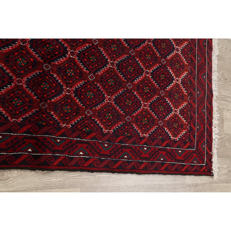 Traditional Balouch Persian Area Rug Hand-knotted Wool Carpet - 3'4" x 6'3"
