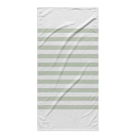 GRELLY WHITE & MINT Beach Towel By Kavka Designs - 36" x 72"
