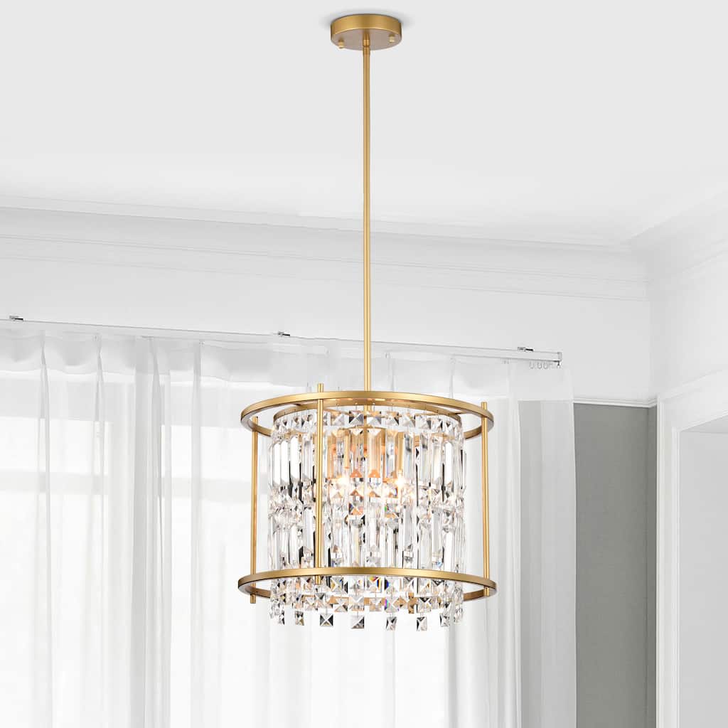 Alpamayo 4-Light Drum Chandelier for Dining/Living Room, Bedroom, Office