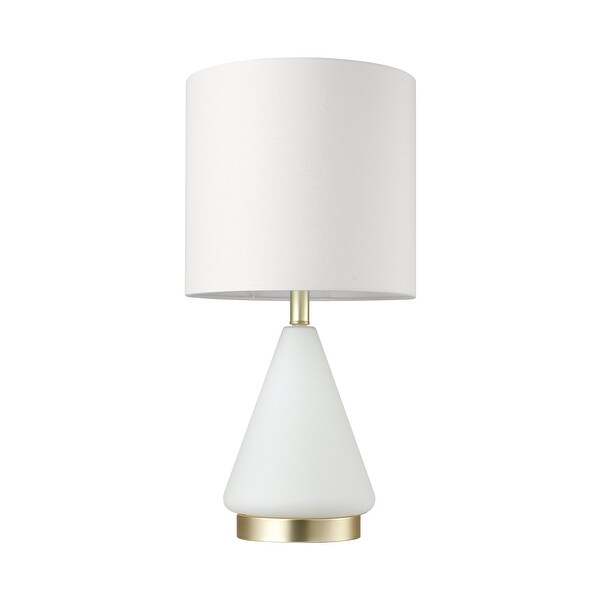 white glass lamp table