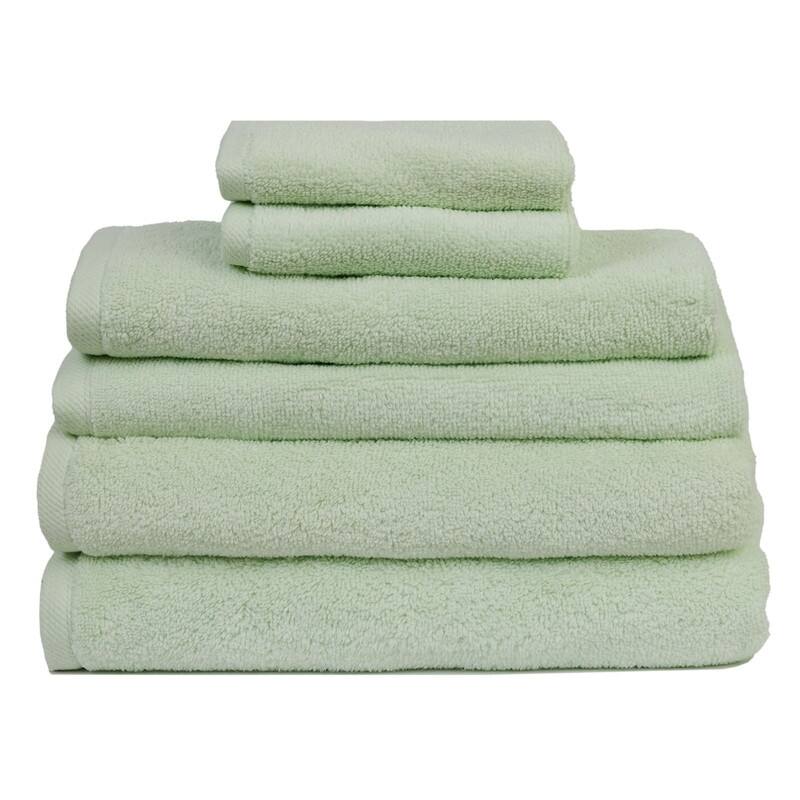 Serenity 6-Piece Cotton Bath Towel Set 052501889110 052501889134 052501889141 - Seafoam