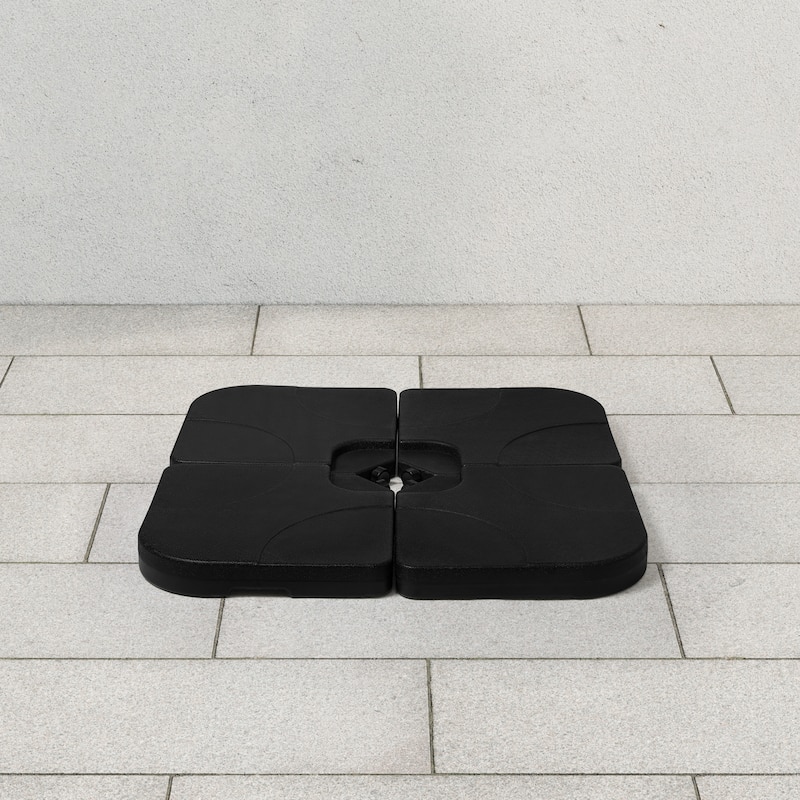 Hilford Cantilever 4-piece Heavy Duty Fillable Patio Umbrella Weighted Base Stand