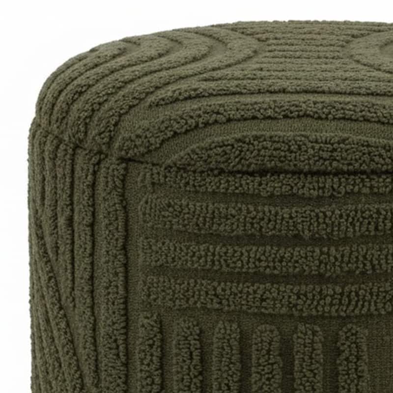 Modern Fabric Round Storage Ottoman