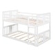 preview thumbnail 4 of 10, White Twin over Twin Size Solid Wood Bunk Bed with Ladder and Fence for Kids, Bedroom