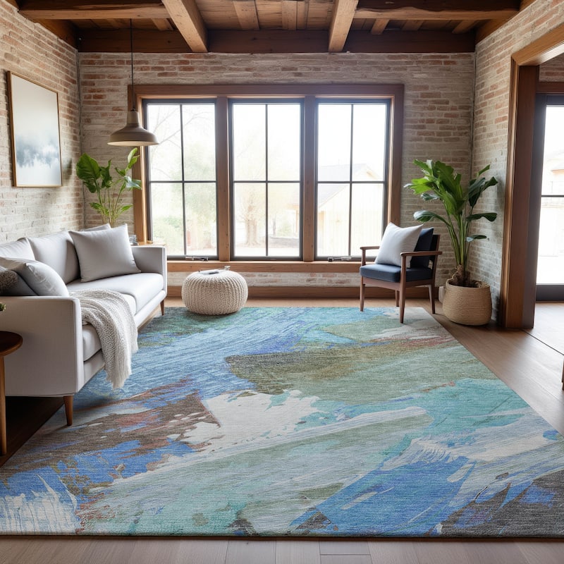 Premium Washable Super Soft Contemporary Brush Mayfield Rug