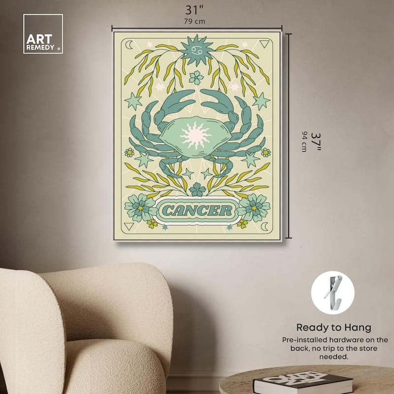 Cancer Stars Card Canvas by Art Remedy