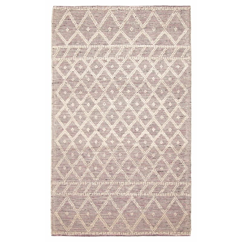 ECARPETGALLERY Braid weave Sienna Cream Wool Rug - 5'0 x 8'2 - Cream - 5'0 x 8'2