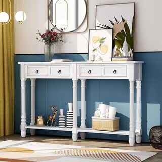 the white company console table