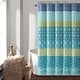 preview thumbnail 5 of 16, The Curated Nomad Lyon Bohemian Shower Curtain 72" x 72" - Blue & Green