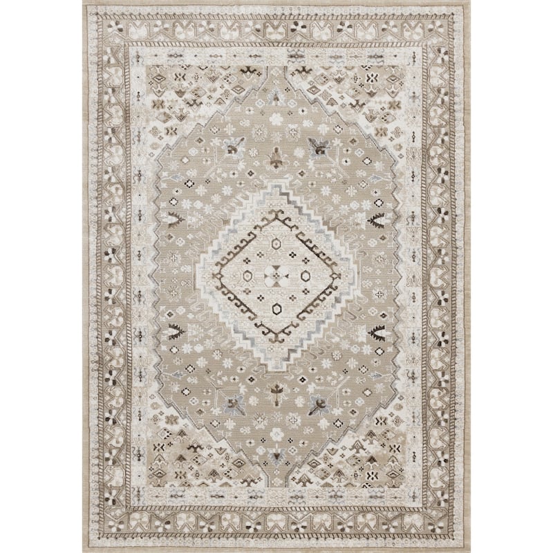 London Collection - Beige/Cream Traditional Area Rug