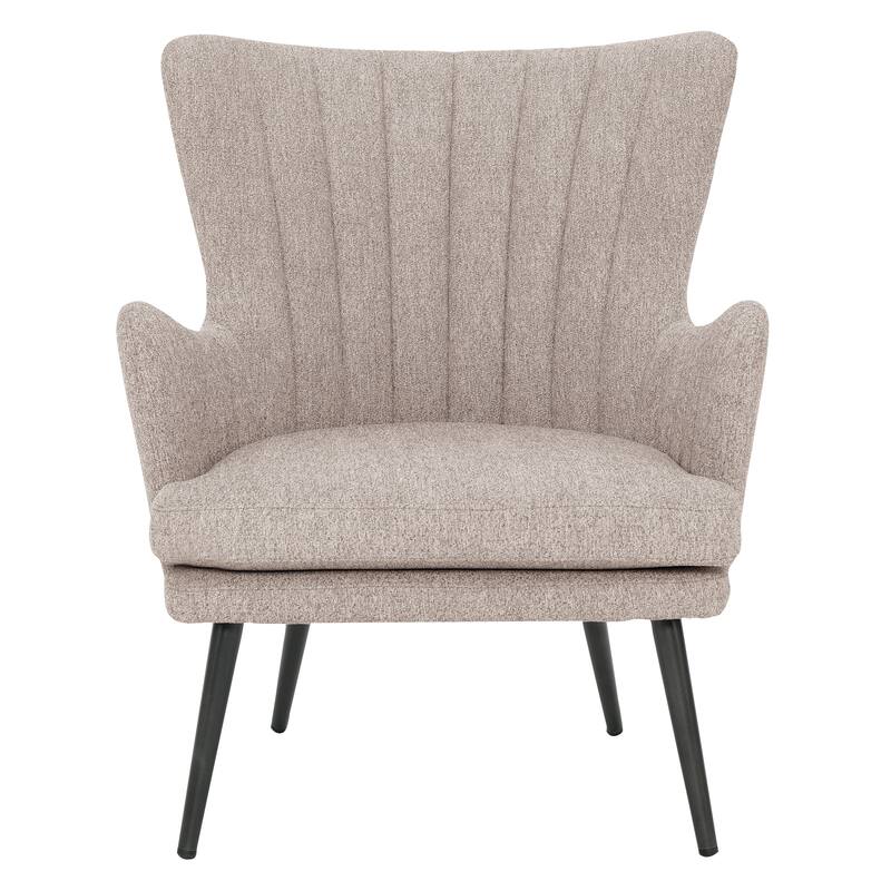 Jenson Accent Chair with Fabric and Grey Legs