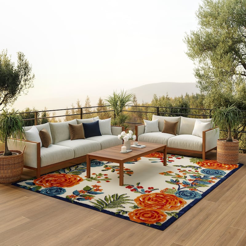 Nourison Aloha Indoor/Outdoor Floral Area Rug