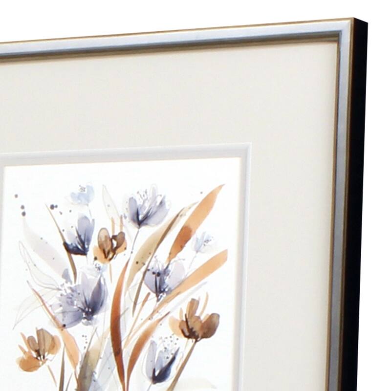 Coastal Blooms S/2 Framed Art Under Glass - Blue