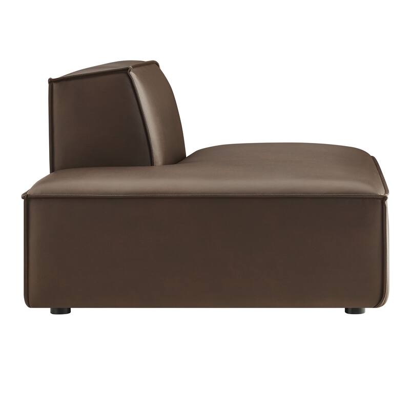 Restore Vegan Leather Left-Facing Armless Modular Chaise