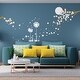 preview thumbnail 3 of 4, Walplus White Dandelion Butterflies Cherry Blossom Moonlight Wall Sticker