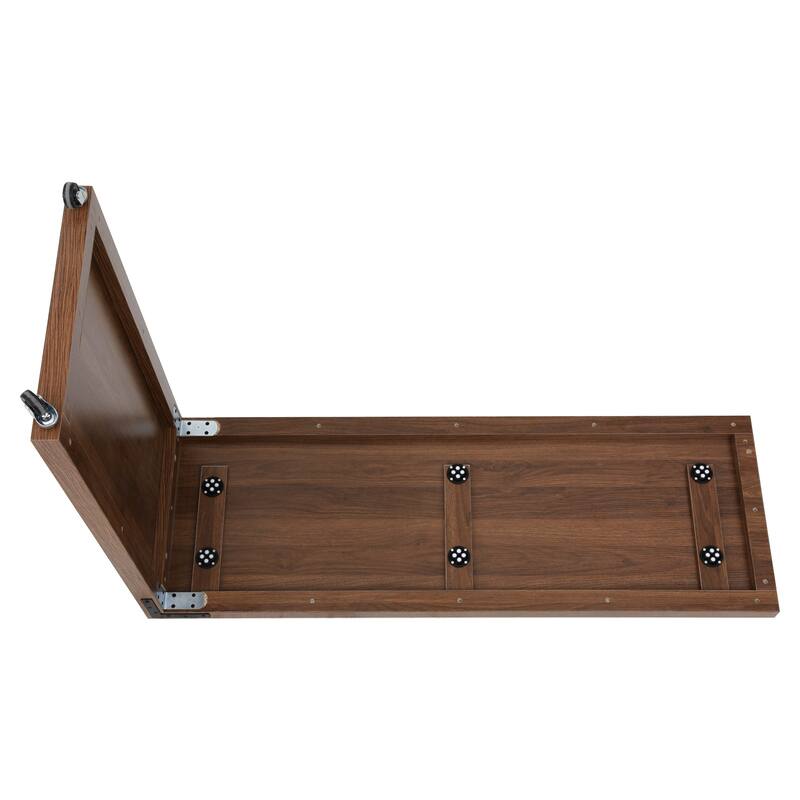 Mobile Kitchen Cart with Pull Out Dining Table Storage Drawers and Spice Rack