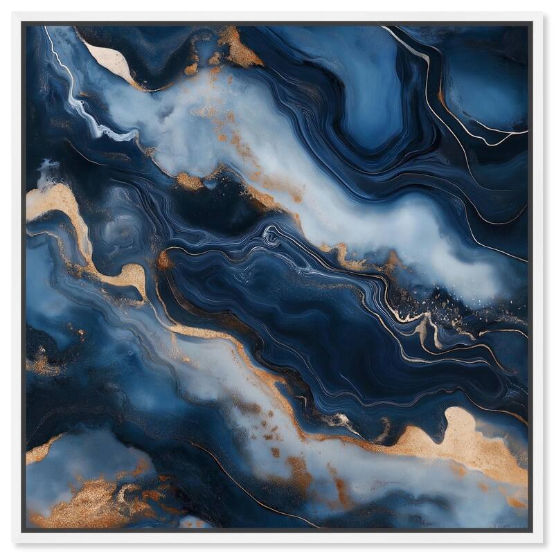 Deep Sea Geode IV Canvas by Art Remedy - White - 20" x 20"