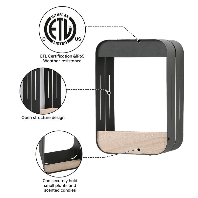 Modern Rectangular Iron Outdoor Wall Light